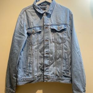 Men’s Forever 21 Light Blue Denim Jacket Size XL
